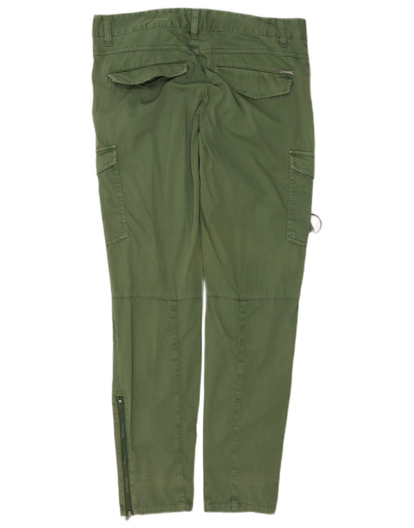 Pantaloni cargo slim da donna DIESEL W30 L30 cotone verde