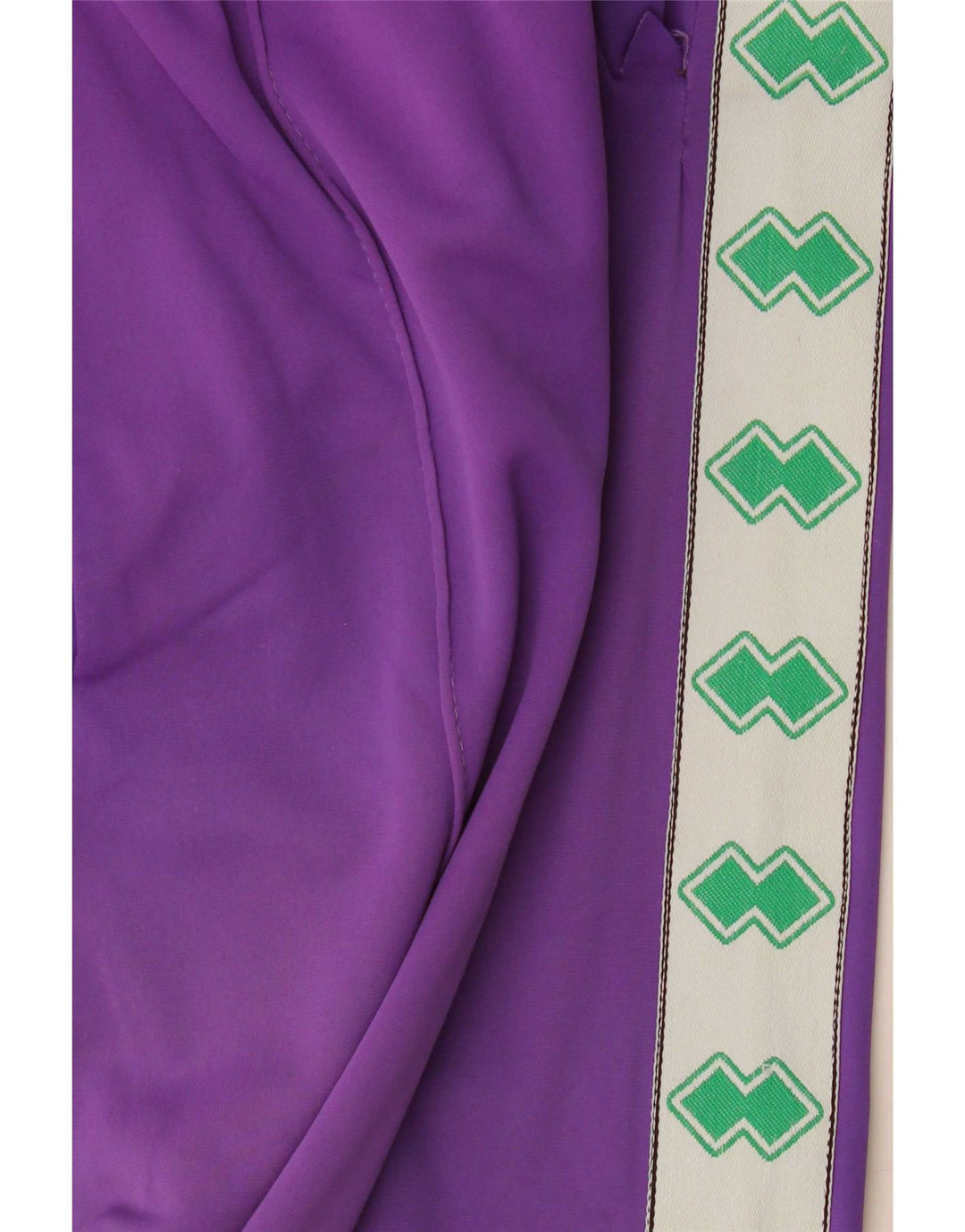 Pantaloni da tuta con grafica vintage da uomo color block viola medio