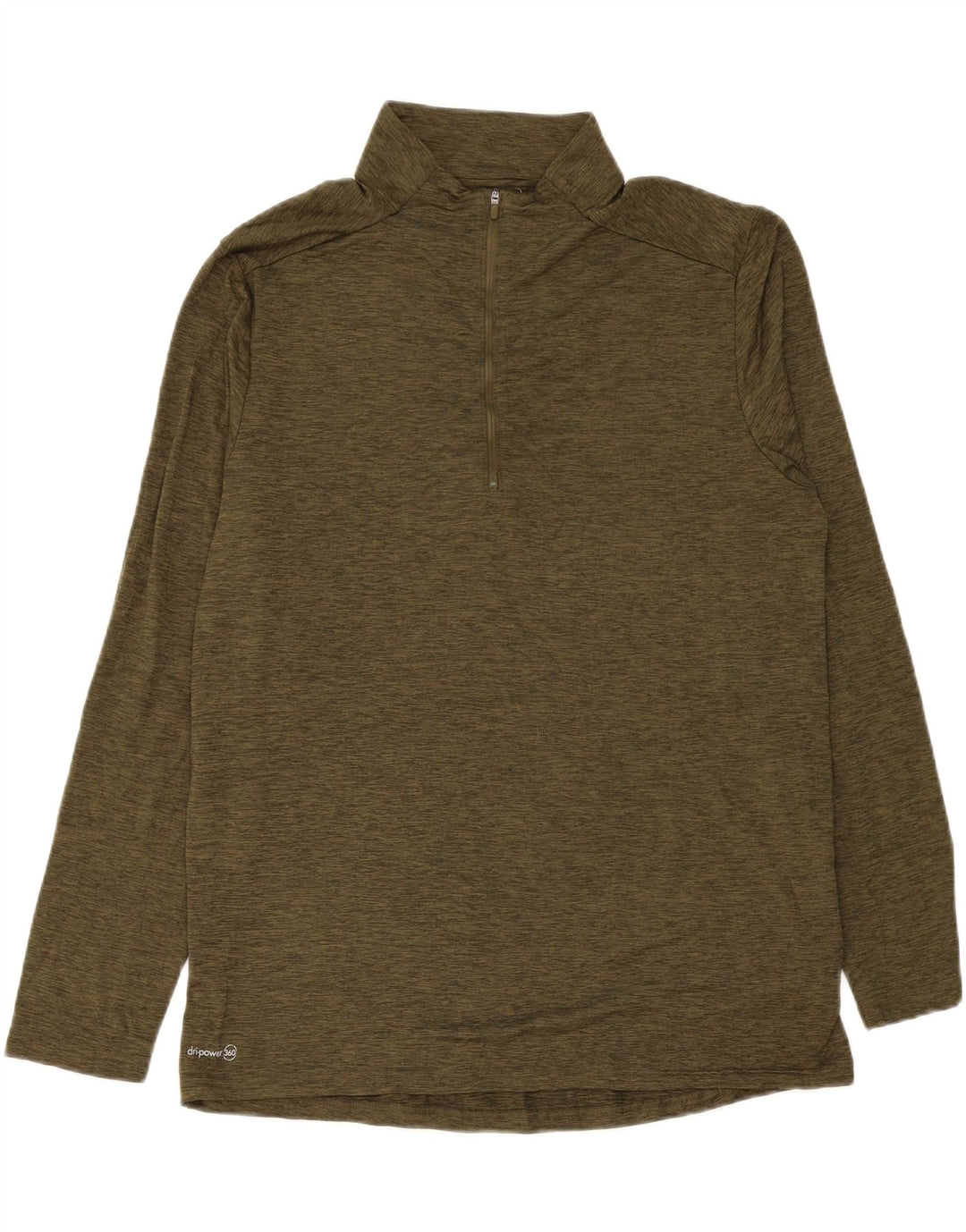 RUSSELL ATHLETIC Mens Zip Neck Pullover Tracksuit Top UK 42/44 Large Khaki Vintage Russell Athletic and Second-Hand Russell Athletic from Messina Hembry 