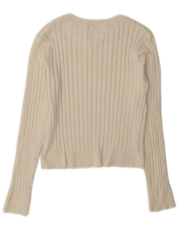 Maglione girocollo per ragazze Zara 13-14 anni in viscosa bianco sporco