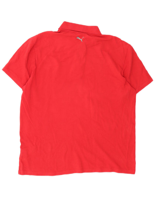 Polo Puma da uomo XL in cotone rosso