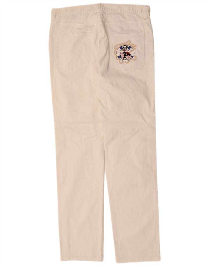 Jeans dritti da donna Iceberg W34 L34 cotone bianco