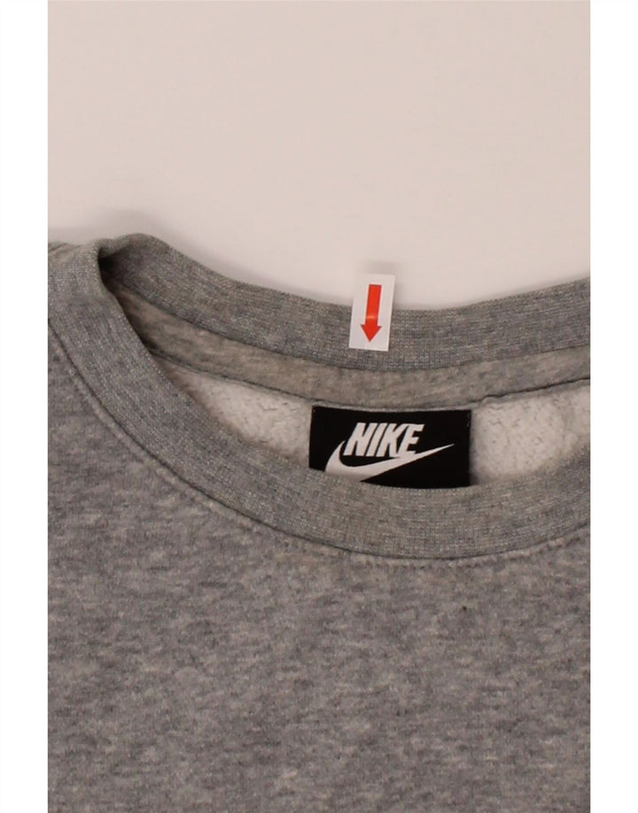 NIKE Mens Sweatshirt Jumper Medium Grey Cotton