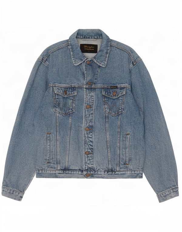 Giacca di jeans western da uomo Wrangler UK 42 XL Blu