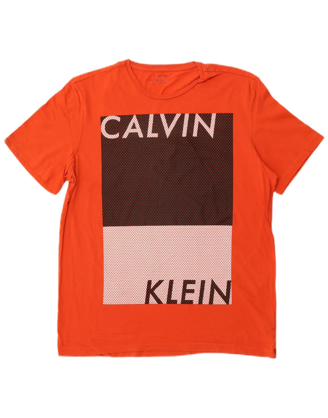 CALVIN KLEIN T-shirt grafica da uomo grande arancione