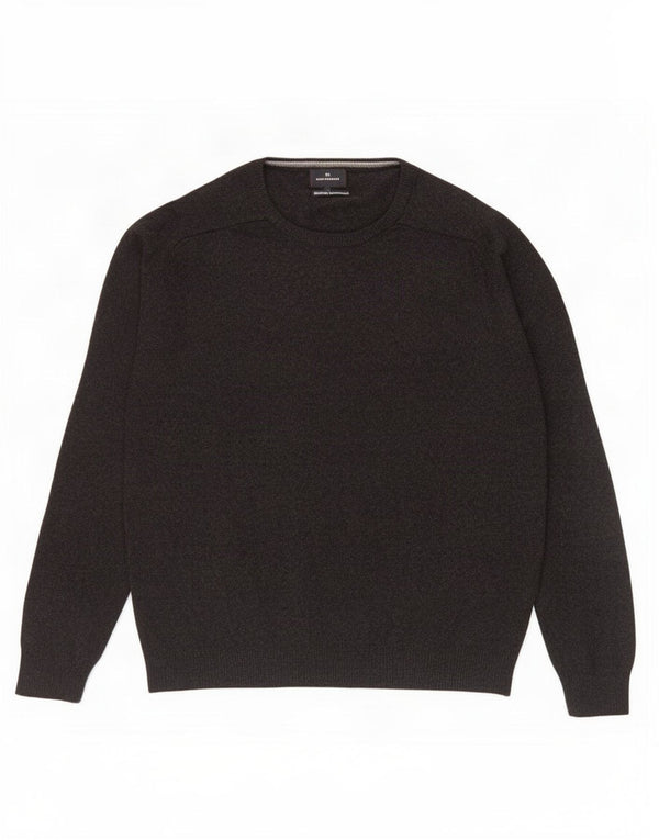 Marks & Spencer maglione da uomo con scollo a barca blu Harbour grande nero