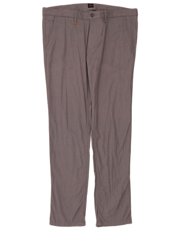 Pantaloni chino slim da uomo Hugo Boss W38 L34 cotone grigio