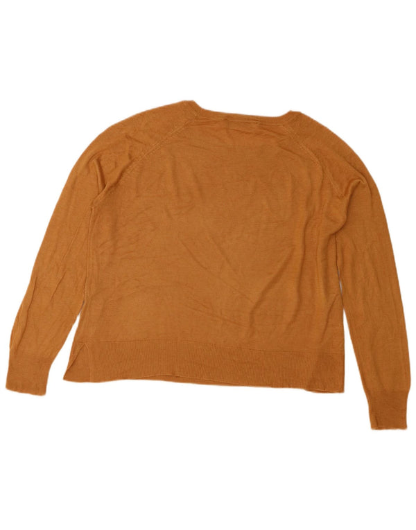 Maglione corto con scollo a barca oversize da donna Zara UK 10 piccolo Beige