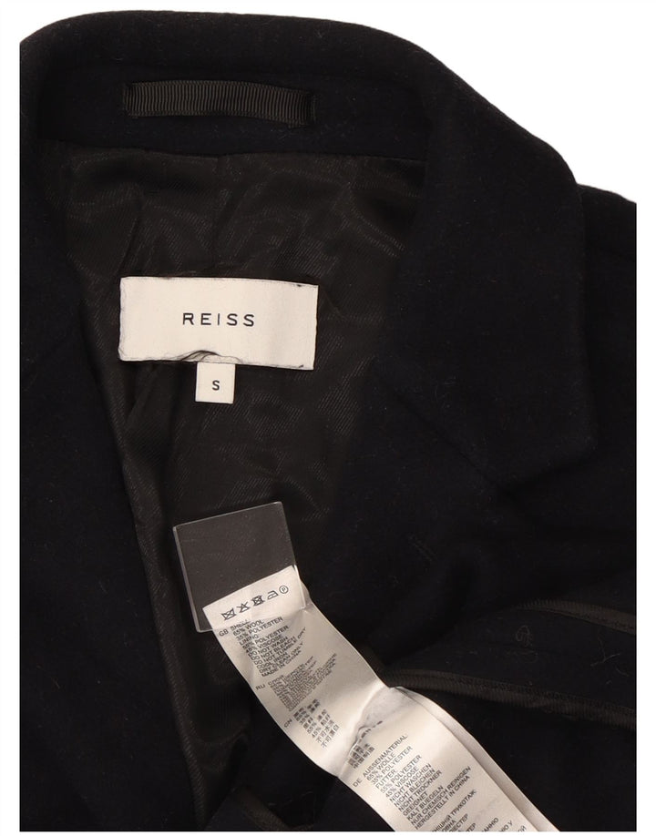 Cappotto da uomo Reiss UK 36 piccolo in lana blu navy