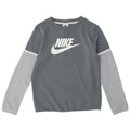 Maglia grafica Nike da ragazzo a maniche lunghe 10-11 anni Colorblock grigio medio
