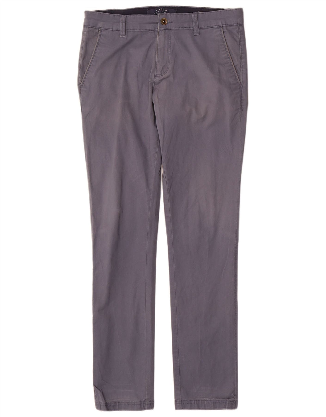 Pantaloni chino slim da uomo Zara EU 38 Small W30 L32 Blu