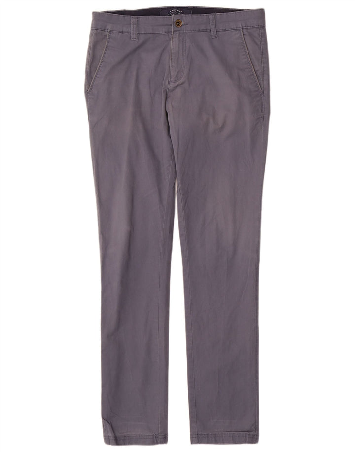 Pantaloni chino slim da uomo Zara EU 38 Small W30 L32 Blu