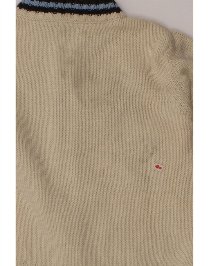 Maglione Cardigan Grafico Benetton Bambino 3-4 Anni Beige