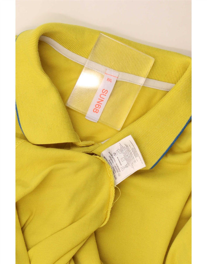 Polo da uomo Sun68 2XL cotone giallo