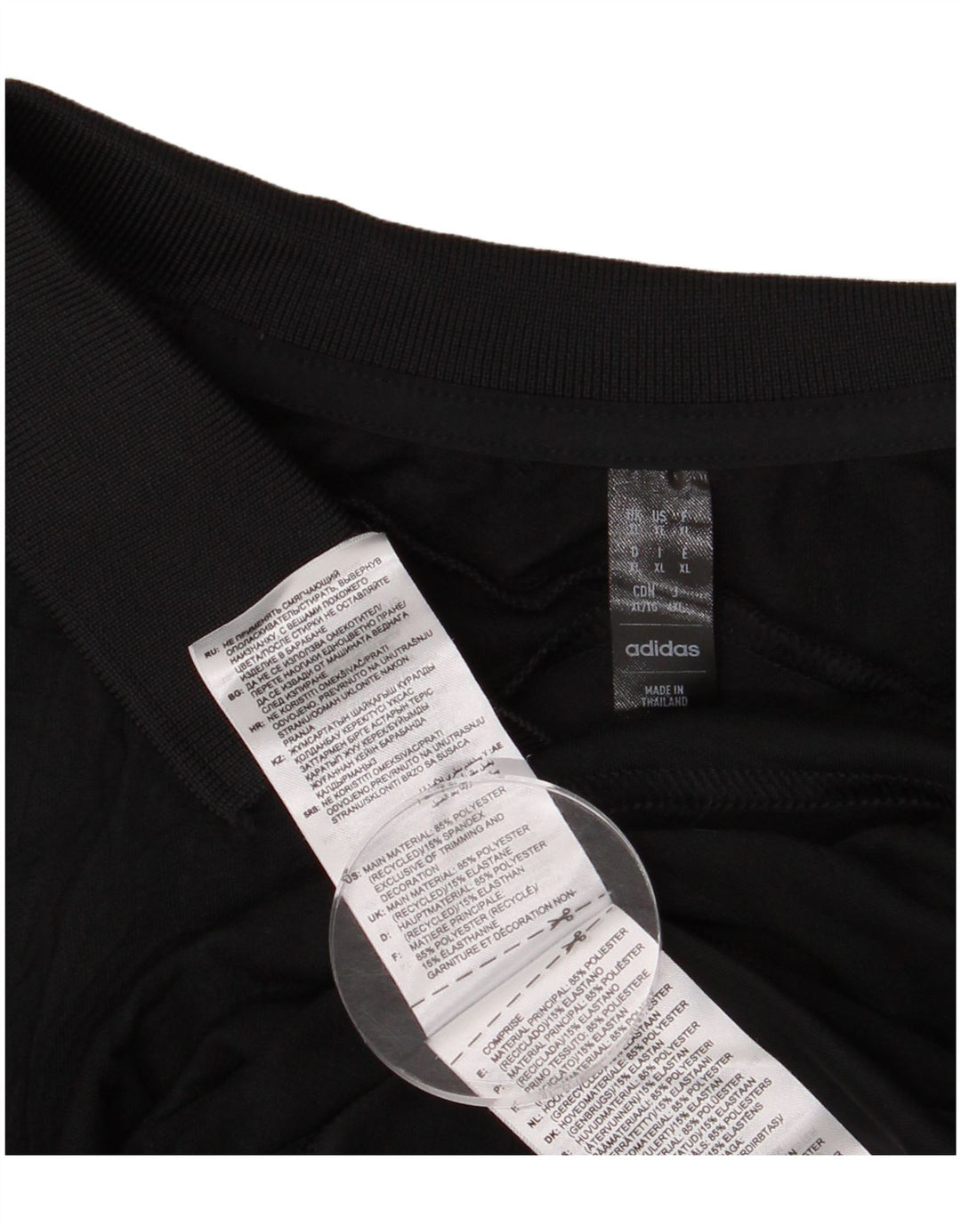 Polo Adidas Aeroready da uomo XL in poliestere nero