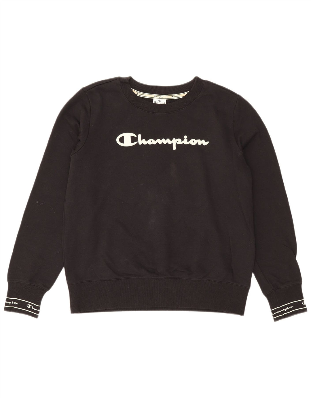 Felpa grafica da uomo Champion Felpa grande in cotone nero