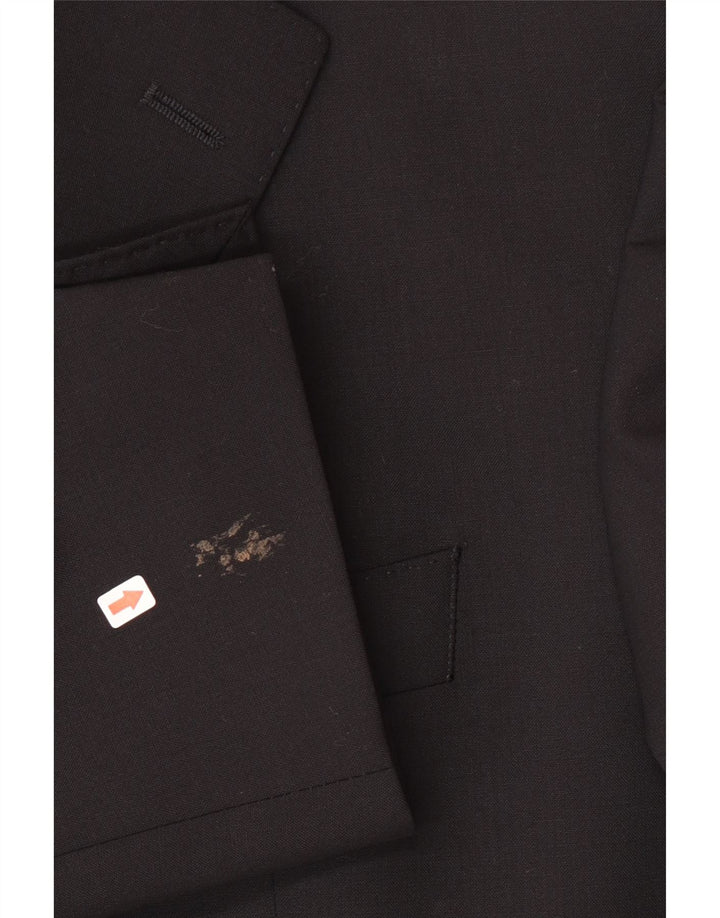 Giacca blazer a 2 bottoni da uomo Hugo Boss EU 56 3XL lana nera