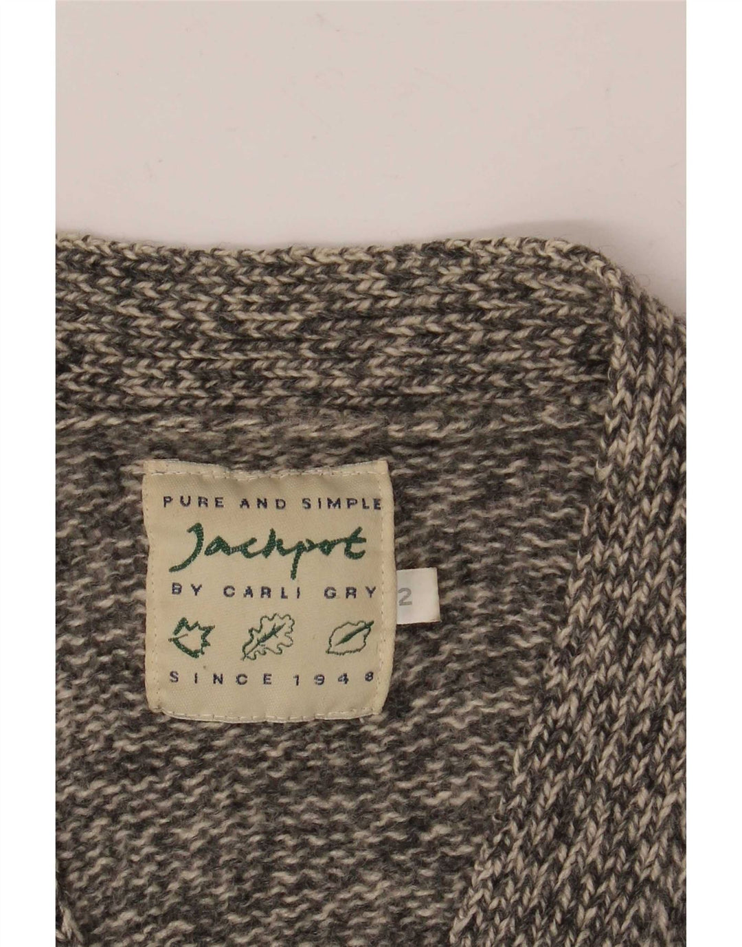 Maglione cardigan da uomo Jackpot grande grigio screziato