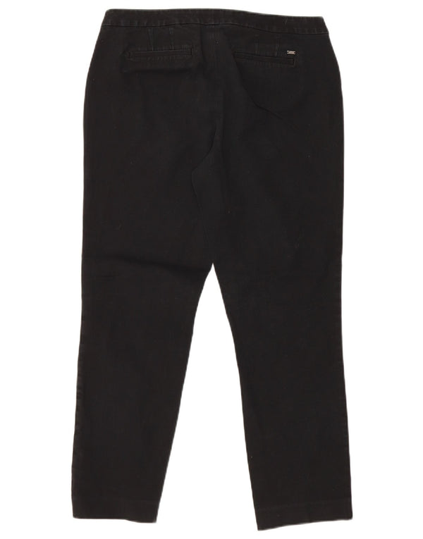 Pantaloni chino dritti da donna Tommy Hilfiger US 10 Large W30 L29 neri