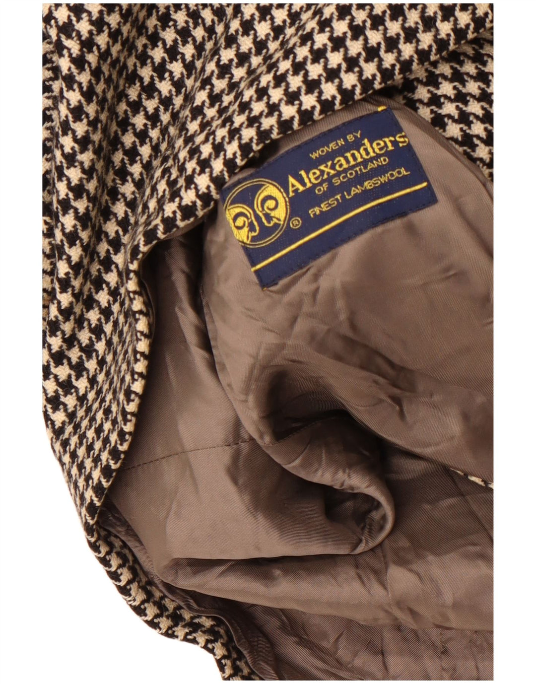 Giacca blazer da uomo a 2 bottoni di Alexander UK 38 pied de poule medio nero