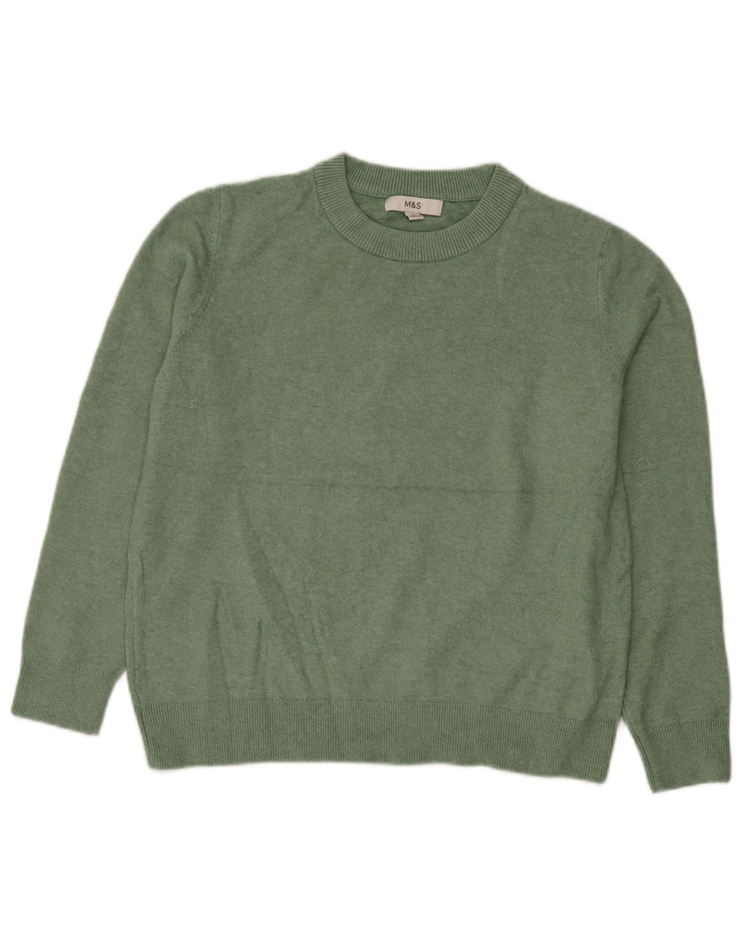 Maglione maglione girocollo da donna Marks & Spencer UK 14 Verde medio