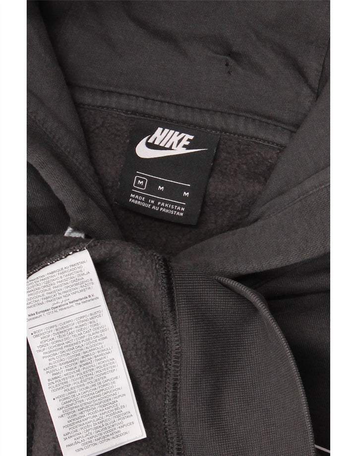 Felpa con cappuccio grafica Nike da uomo in cotone grigio medio