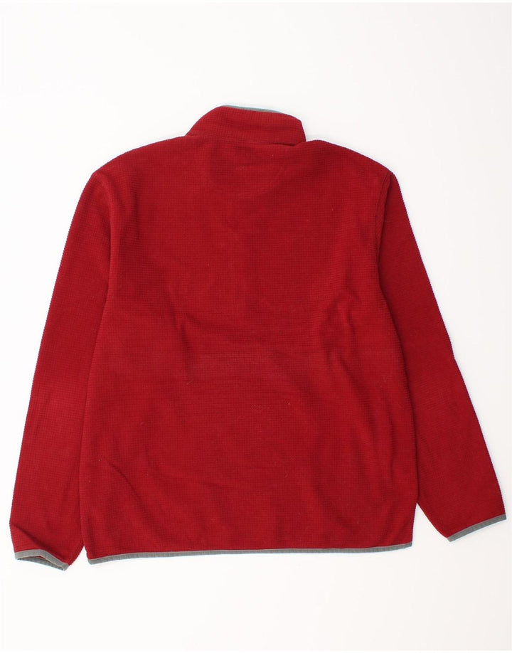 EDDIE BAUER Felpa con collo con zip da uomo Maglione poliestere rosso medio