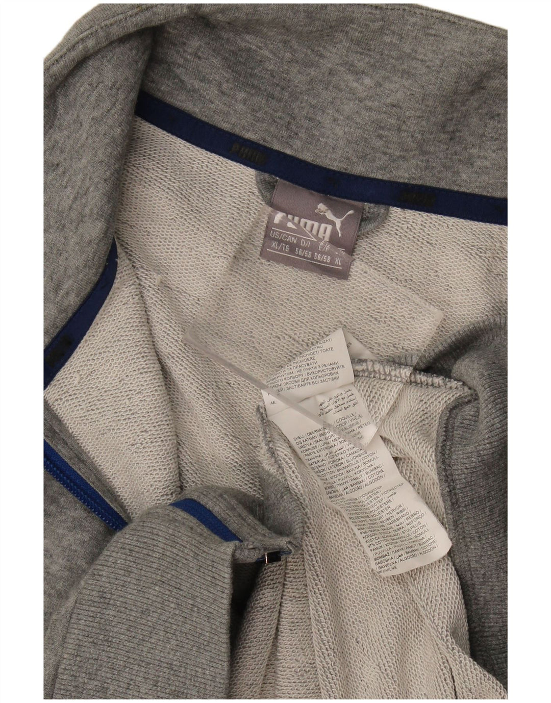 Giacca da ginnastica grafica da uomo Puma XL in cotone grigio