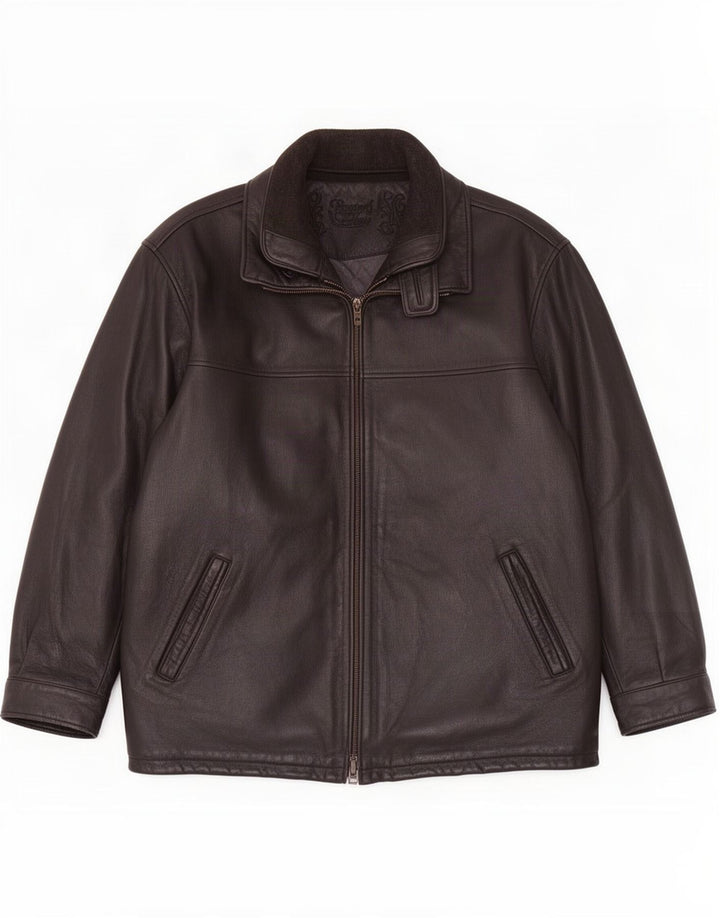 Cappotto in pelle da uomo Rover & Lake IT 52 XL Marrone