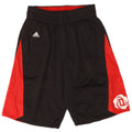 Pantaloncini sportivi Adidas da uomo piccoli in poliestere color block nero