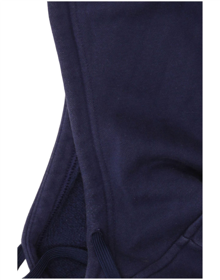 Felpa con cappuccio da uomo Adidas media in cotone blu navy