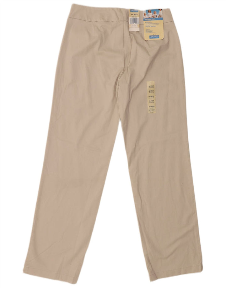 DOCKERS Pantaloni casual dalla vestibilità preferita da donna US 12 Large W30 L31 Beige