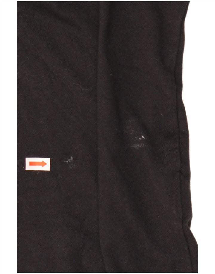 Top Adidas da uomo a maniche lunghe in cotone nero medio