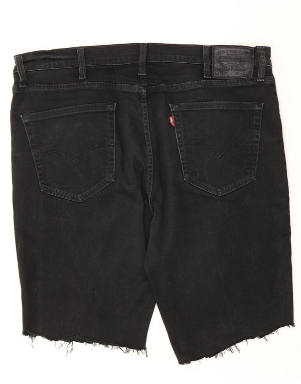 Pantaloncini di jeans Levi's 511 da uomo W38 XL in cotone nero
