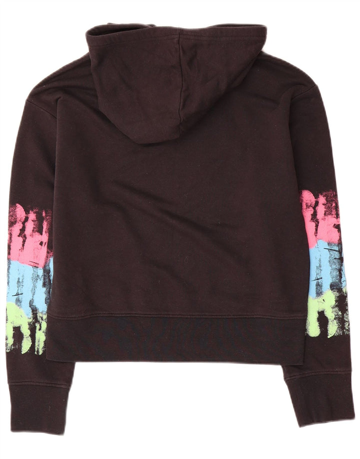 Maglione con cappuccio oversize grafico da donna Champion UK 10 piccolo nero