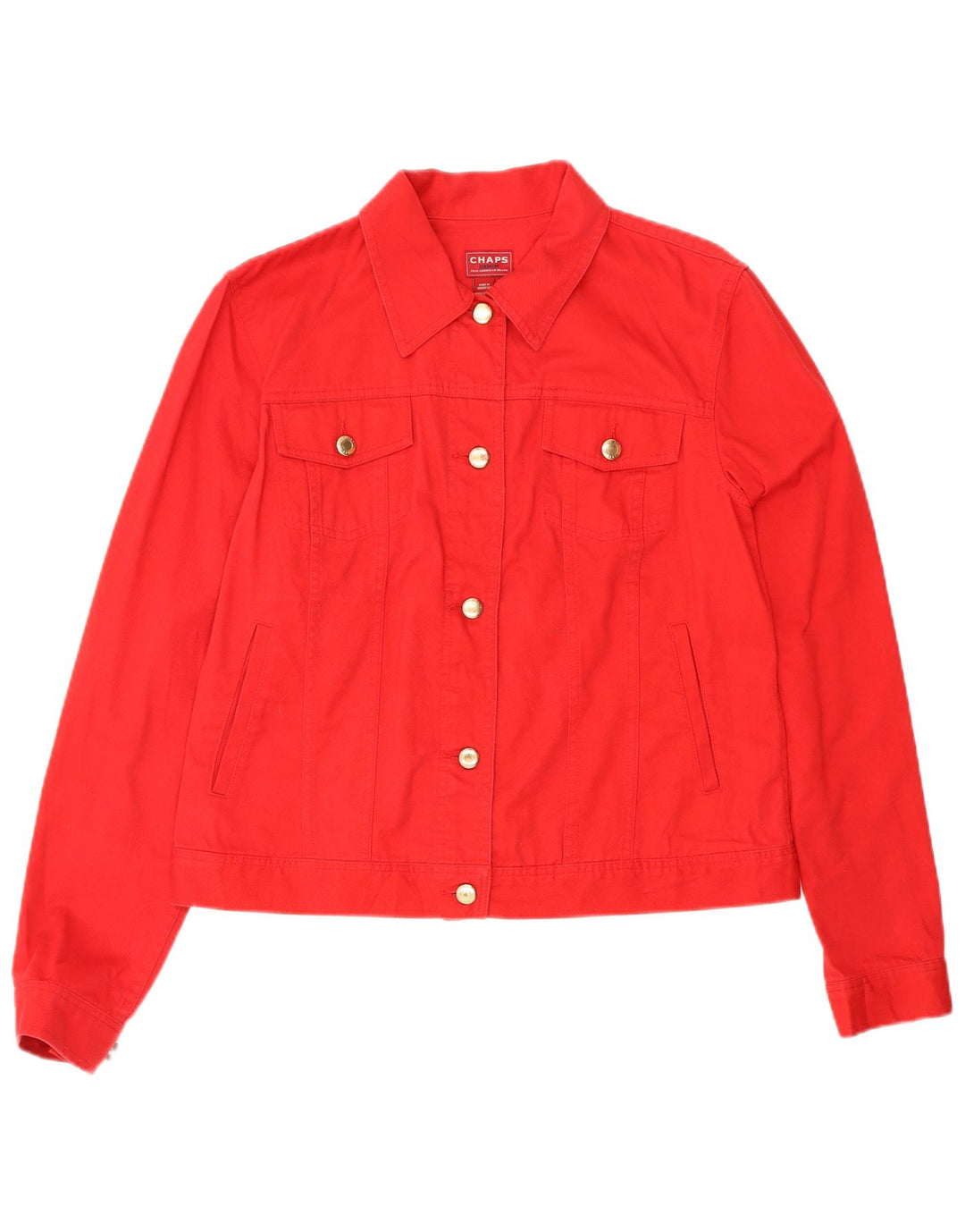 Giacca di jeans da donna CHAPS UK 14 Cotone rosso medio