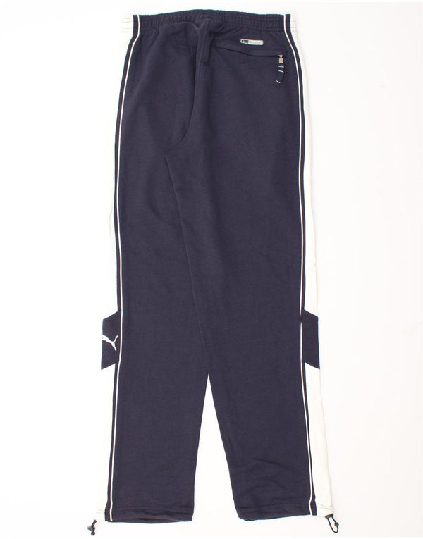 Pantaloni da tuta da uomo Puma Small in cotone color block blu navy