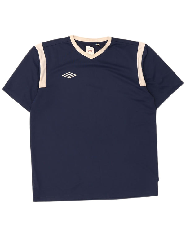 T-shirt da uomo Umbro Top Medium Blu Navy Colourblock