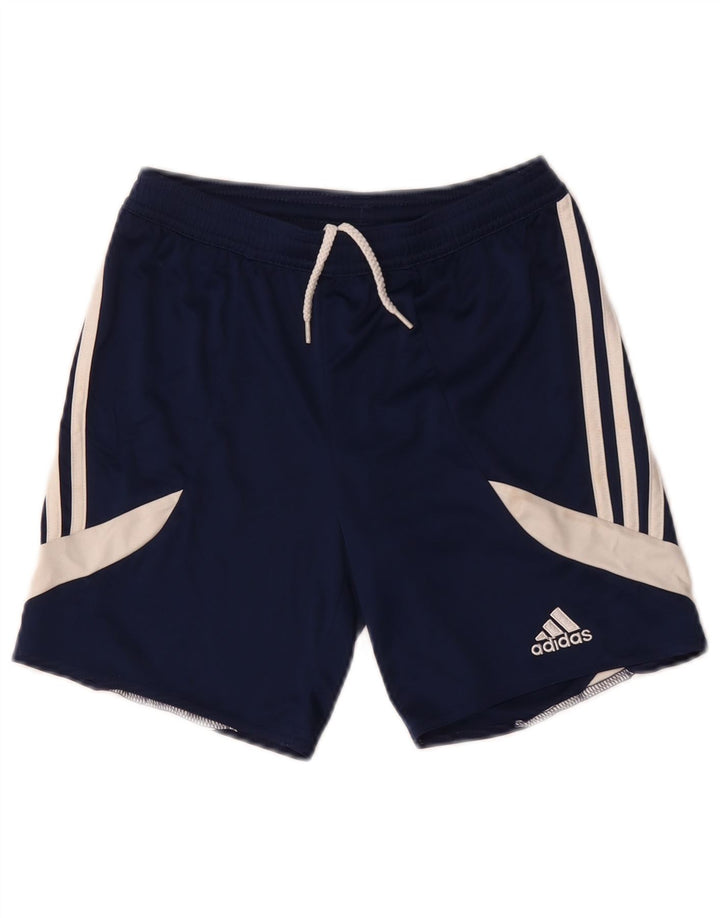 Pantaloncini sportivi Adidas da ragazzo 9-10 anni medio blu navy in poliestere color block