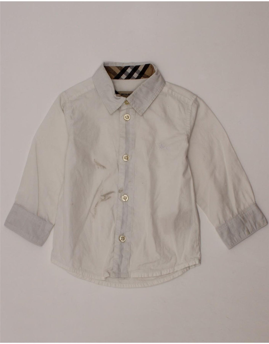 BURBERRY Camicia Bimbo 9-12 Mesi Cotone Bianco