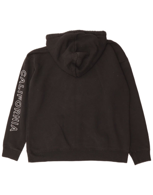 Felpa con cappuccio grafica da uomo Hollister Large in cotone nero