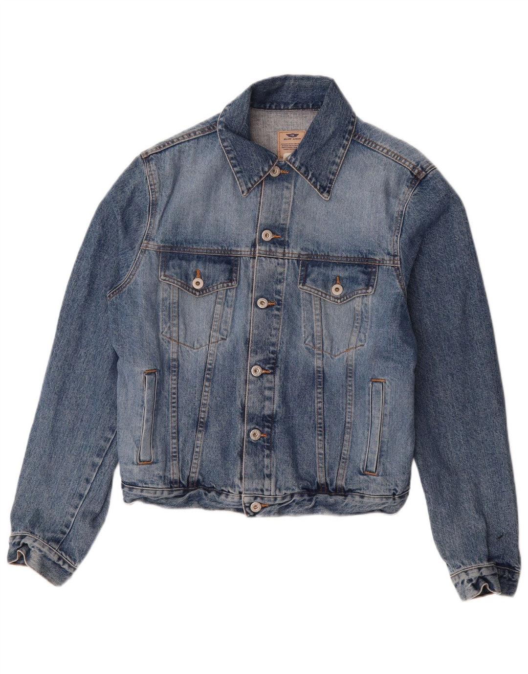 Giacca di jeans vintage da uomo UK 38 cotone blu medio