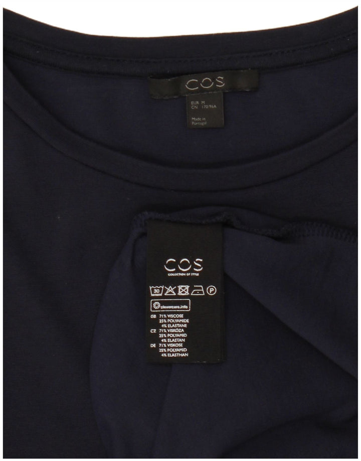 Abito tenda da donna Cos UK 14 viscosa blu navy medio