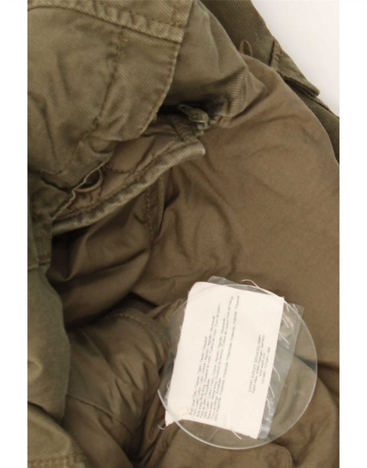 Parka da donna con cappuccio Esprit UK 8 piccolo cotone kaki