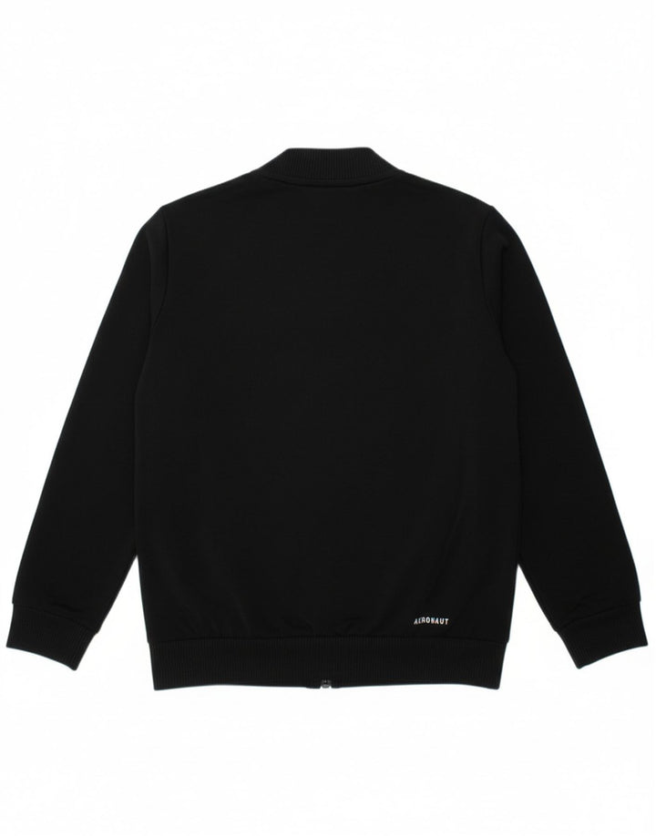 ADIDAS Boys Aeroready Tracksuit Top Jacket 7-8 Years Black Colourblock