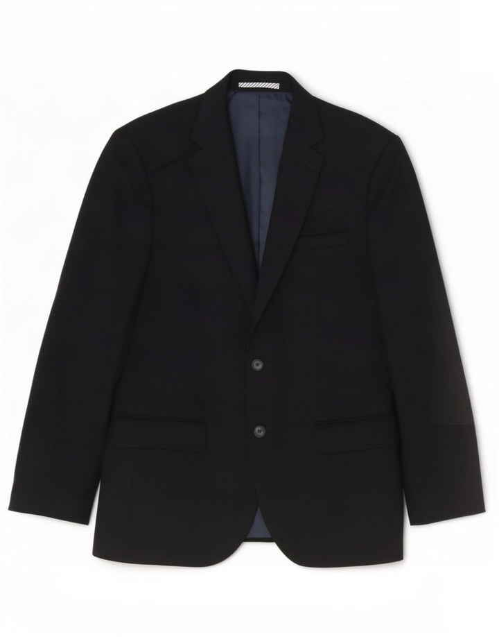 Giacca blazer a 2 bottoni da uomo Marks & Spencer UK 38 lana nera media