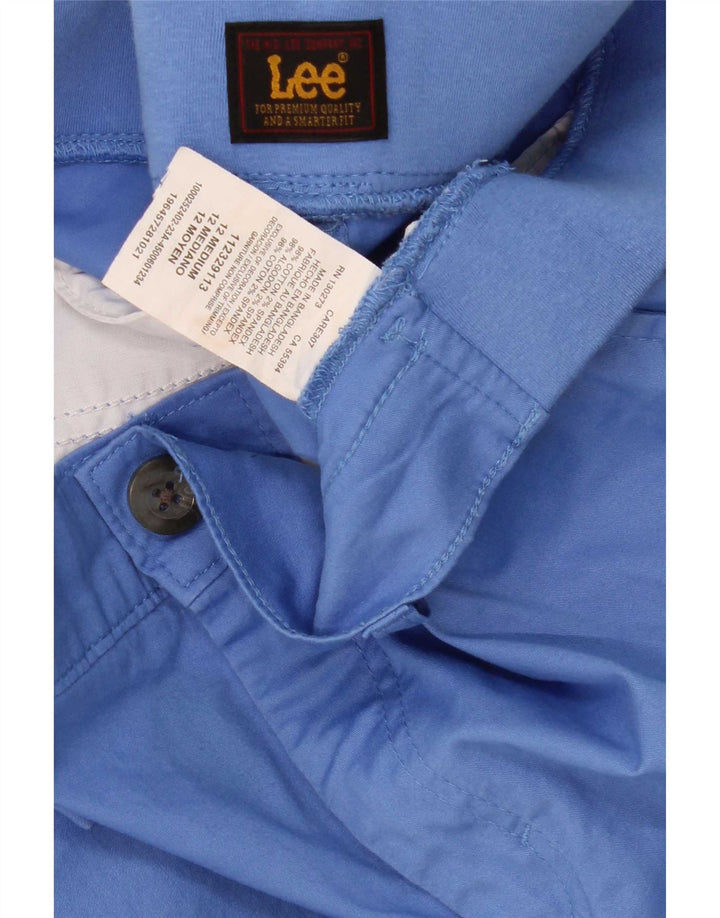 Pantaloncini Bermuda cargo da donna Lee US 12 Large W32 cotone blu