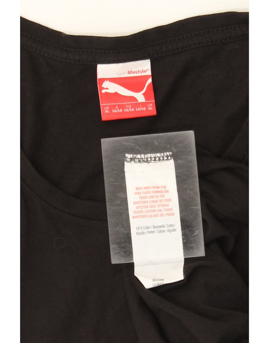T-shirt grafica da uomo PUMA Top XL in cotone nero