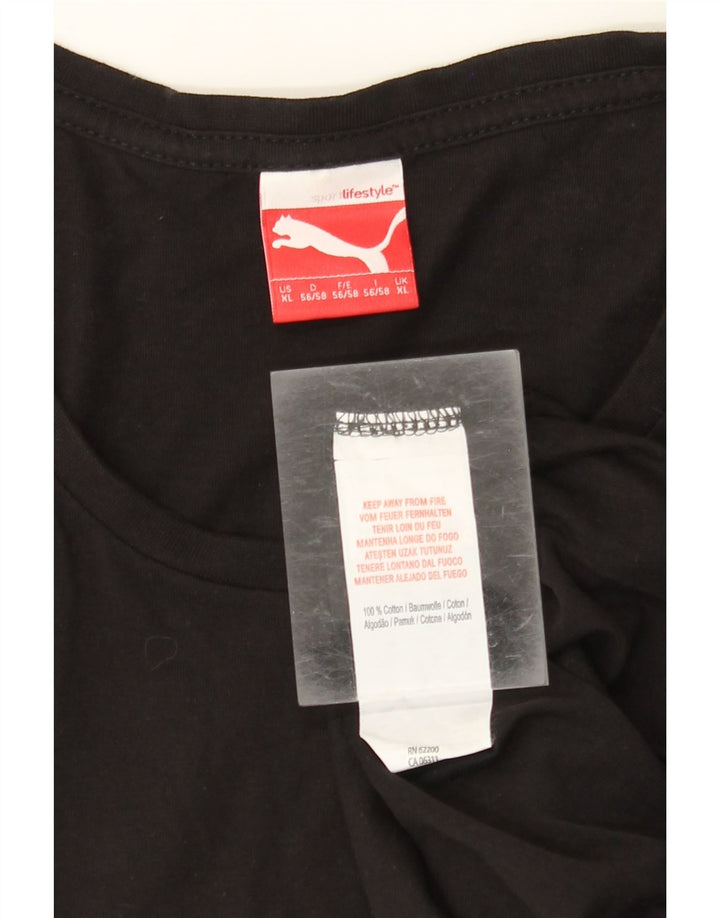T-shirt grafica da uomo PUMA Top XL in cotone nero