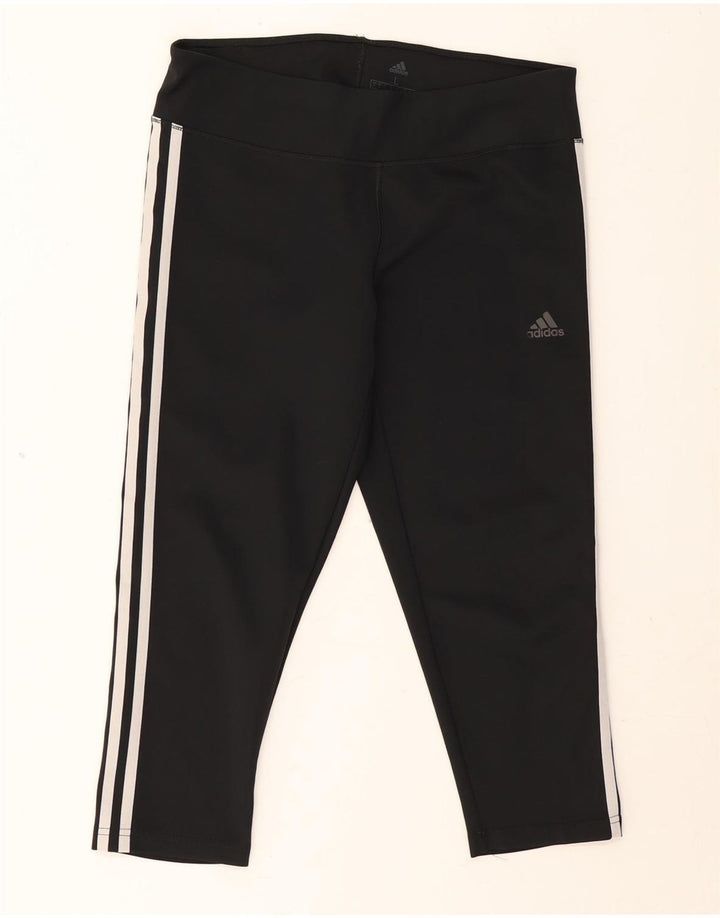 Leggings Adidas Climalite Capri da donna UK 16/18 Large Nero Poliestere